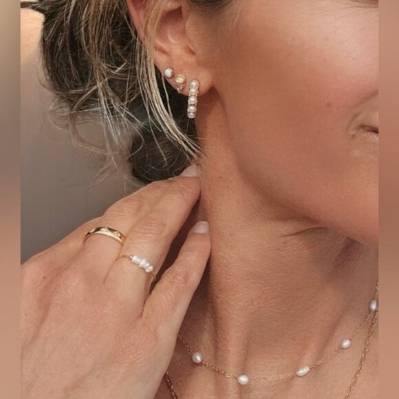 Tiny Stud Earrings Opal and Pink CZ Triangle Opal & Crystal Dainty Studs PRETTY - Picture 1 of 12